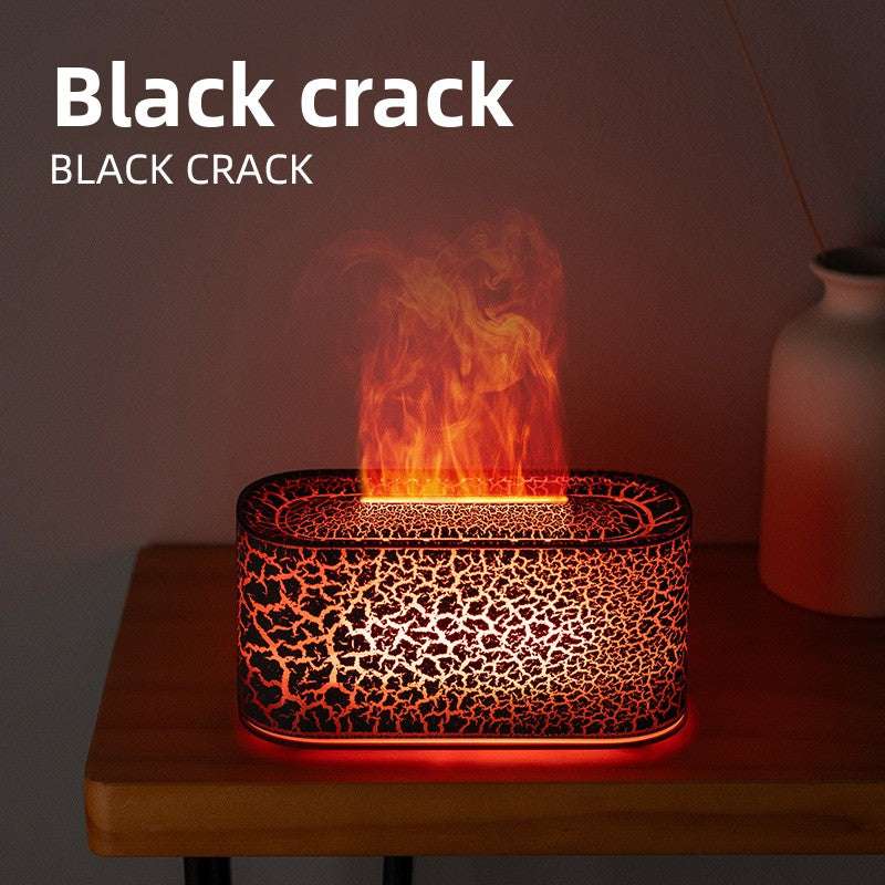 Flame Effect Aromatherapy Humidifier | Color-Changing LED | USB Diffuser
