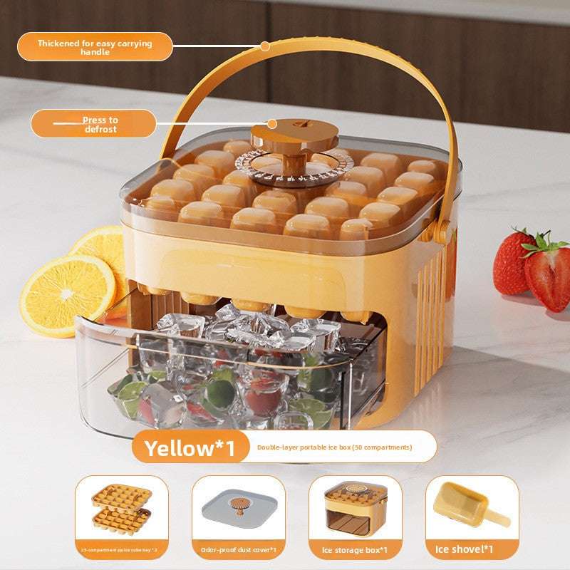 Ice Cube Tray with Shovel | 25 or 50 Grid | Easy Release