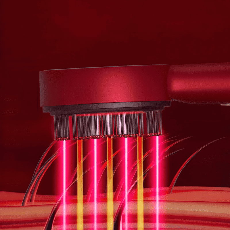 Electric Scalp Massager with Red Light Therapy
