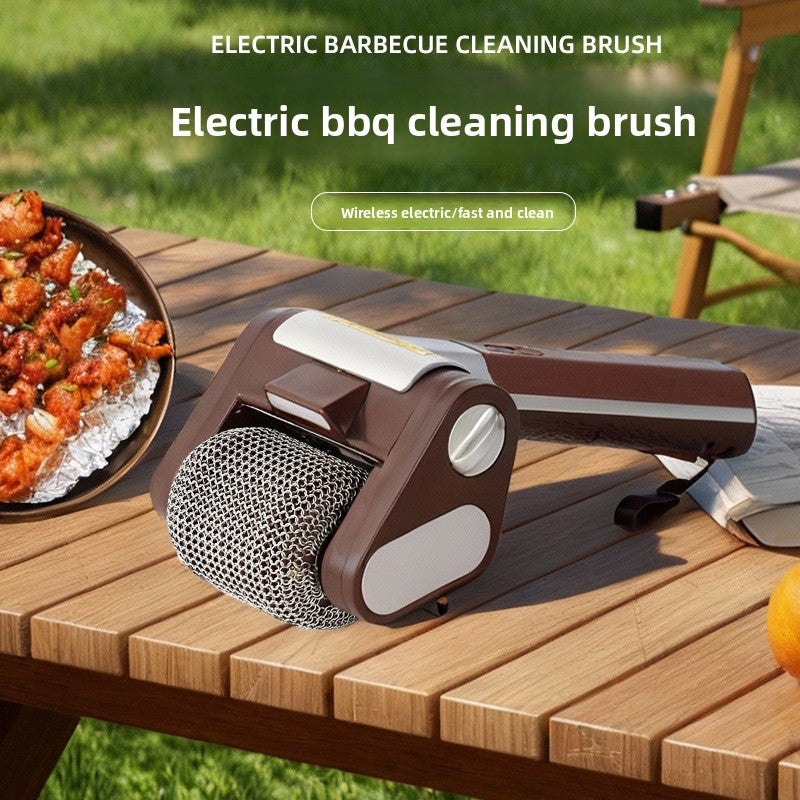 LED Barbecue Grill Cleaning Brush with Roller