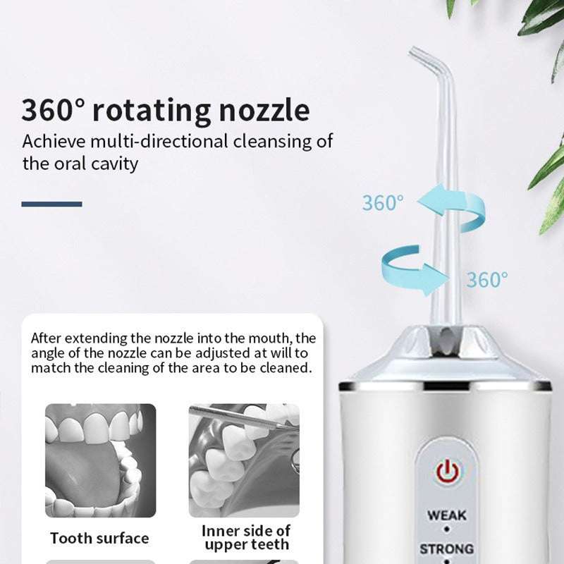 Portable Water Flosser with 4 Nozzles