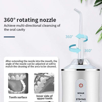 Portable Water Flosser with 4 Nozzles