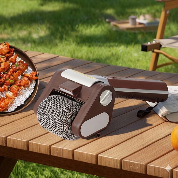 LED Barbecue Grill Cleaning Brush with Roller