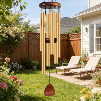 Six-Tube Retro Aluminum Wind Chime Home Decoration