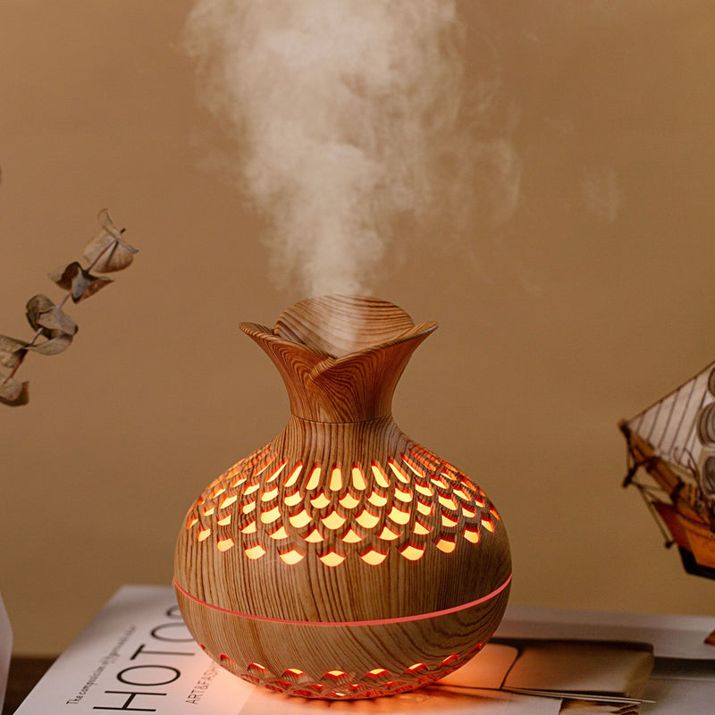 Trending Wood Grain Humidifier - 300ML - 2 options with LEDs