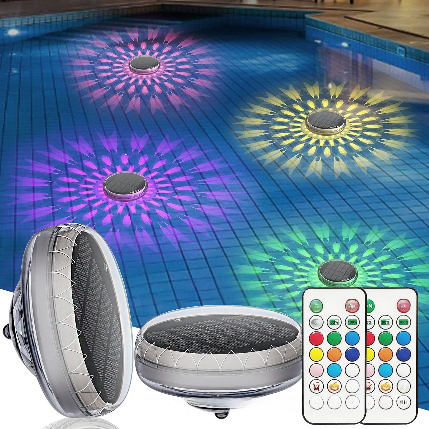 Solar Powered Colorful Floating Pool Light