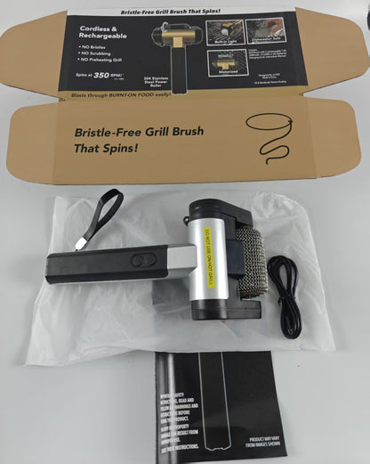 LED Barbecue Grill Cleaning Brush with Roller