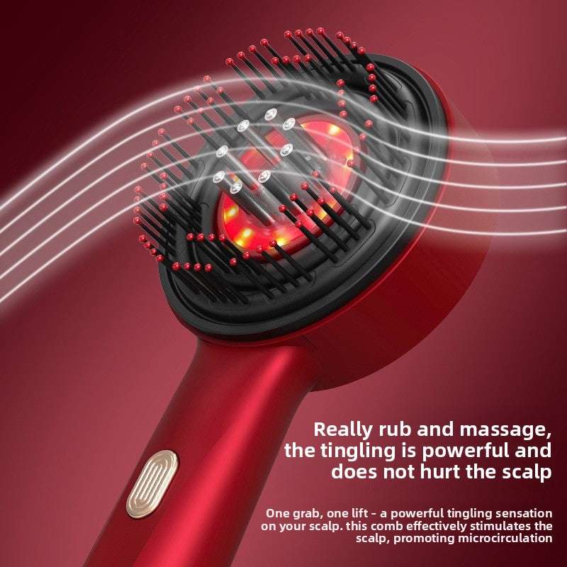 Electric Scalp Massager with Red Light Therapy